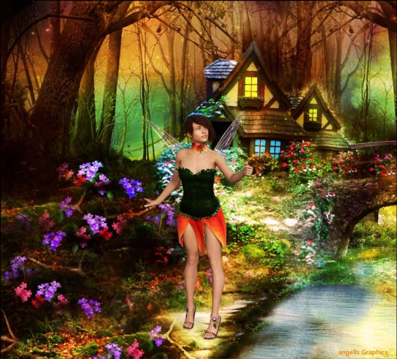 Magical Fae Fall.
Fae walking along a path in a magical place. It's fall, but the flowers are still blooming. Rendered in DS Genesis 8.
Keywords: Fall Fae Magical Land