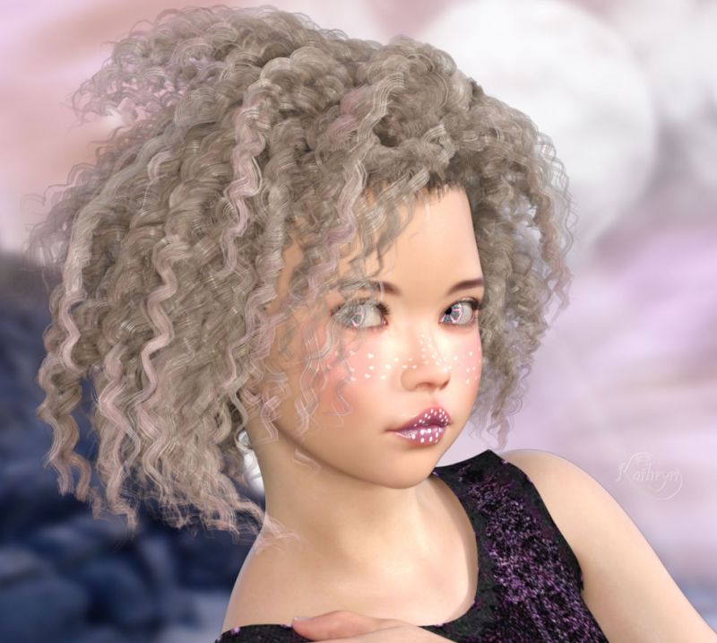 Baboo Freckles
Baboo for G8F from Daz, Lani Hair for G3F. 
