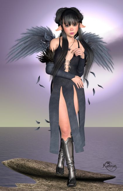 Black Angel
SAV Greek Fantasy Hair II By: StudioArtVartanian 
character: P3D Alena: P3Design
Raven outfit: by Kittys Tavern
Link Boots for V4 by dx30
Pose from Crème de la CrèmeV4 by lunchlady
background Untooo from Sept2008-sd-freebee by unknown
