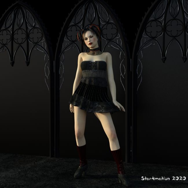 Lola, A litle bit Goth.
As it's the Month of creativity I thought it was time to hit the render button :)
