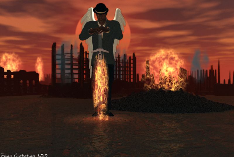 City Guardian
Something I once saw in a dream and couldn't get out of my mind til I commit it to the screen.
Keywords: Mike 4 business suit Jomo FK heaven angel wings