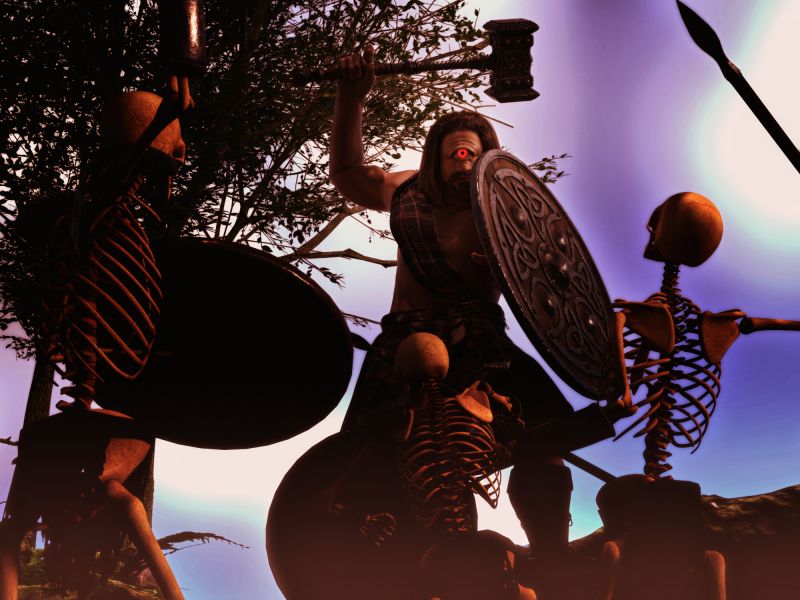 Balor of the Evil Eye
The leader of supernatural creatures called the Fomorians, Balor of the Evil Eye, one of many Irish demons, was, unsurprisingly enough, a giant with a large eye.

While he was spying on his father’s druids, the noisome vapors of a spell entered his eye. The eye became swollen and granted him the power of death.
