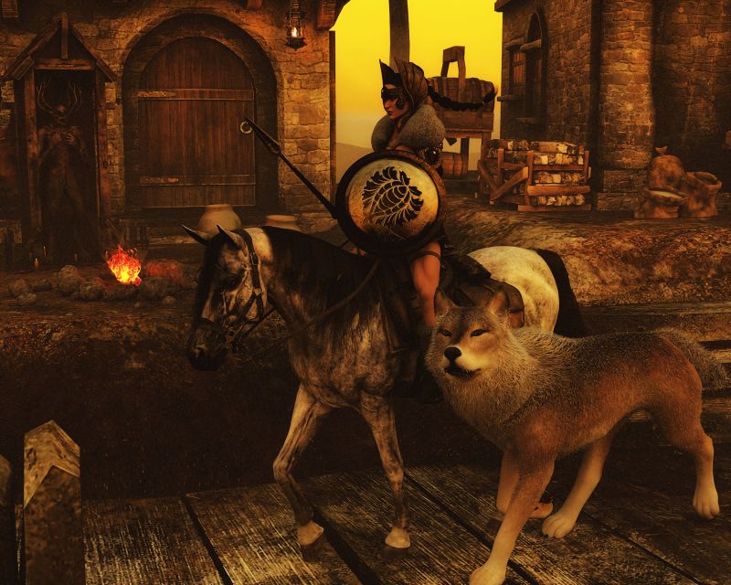 Fantasy Horse
A horse is a horse, of course, of course,
And no one can talk to a horse of course
That is, of course, unless the horse is the famous Mr. Ed!
One of Ed's Cousins in a Fantasy setting! 
