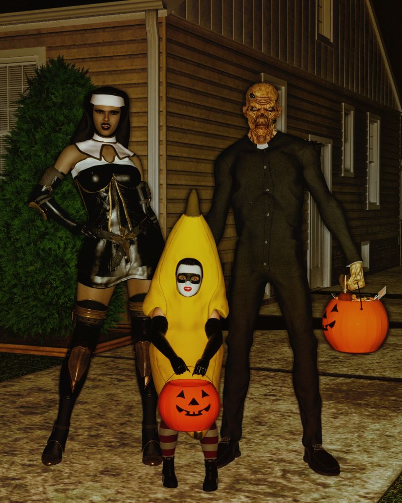 Halloween Whole Banana
Another set of Parents Farming Candy with their Banana! o.O
