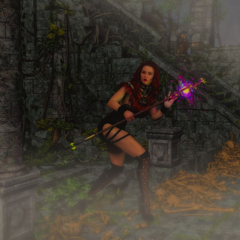 I Am A City Girl
o.O
Why Did I Take This Job?! 
I Need Money So I can Buy More Spells To Learn So I Can Get More Money To Buy More Spells To Get More Money! 
Wait What was That?
God! 
I Hope There are No Spiders! 
Oh God I Hate Spiders! 
All those Legs, Those Hairy Legs! 
Oh No Please Let There be No Spiders!
o.o
