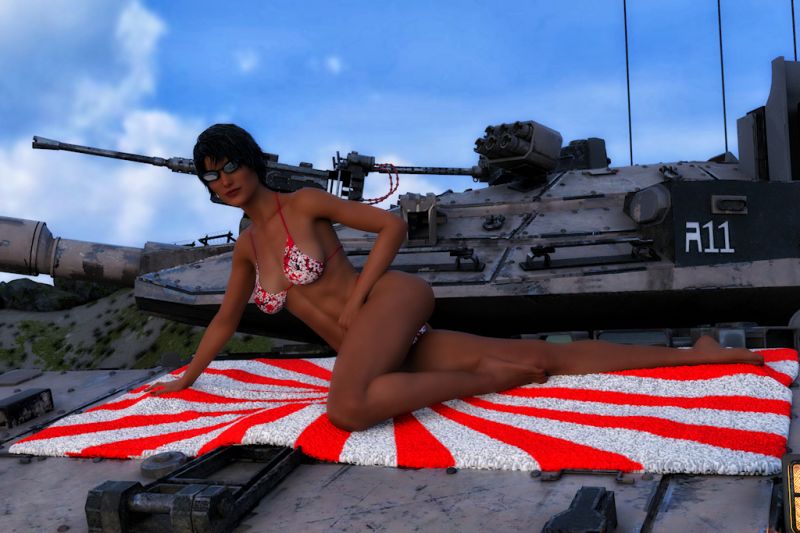 Tank Girl
Out on Deployment with nothing to do Time to Work on Your Tan!
