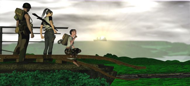 A new world
When the old world ends, whatever is left will regrow, rebuild. 
Keywords: post apocolyptic adventure scifi sci fi illustration