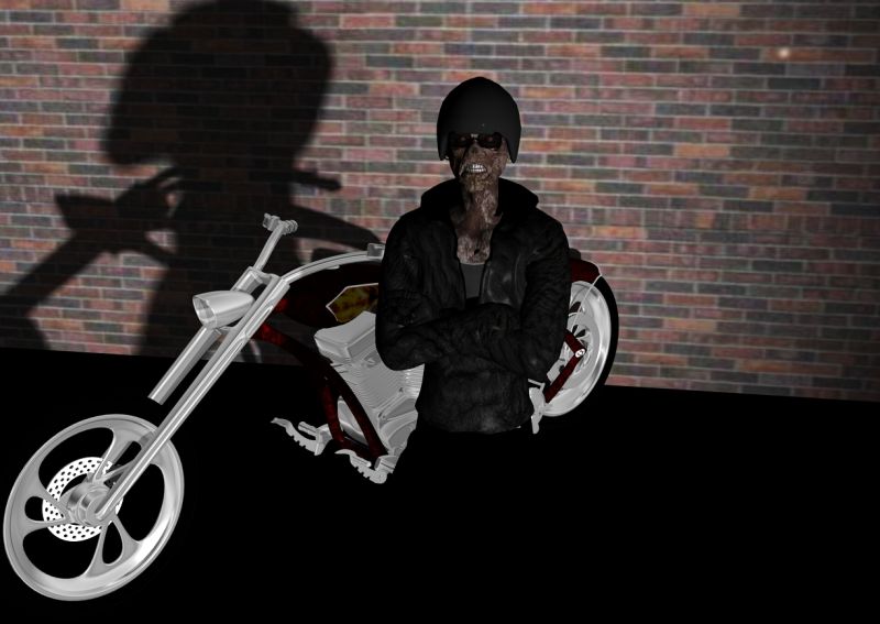 Zombie Biker
If your the type of guy who honks your horn at bikers... you might want to think again.
Keywords: zombie, biker, bikes, motorcycles