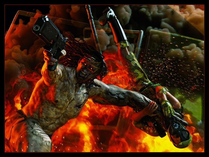 Hyde and Seek: 2043 PT. II
It seems when seeking Hyde it would be best not to do it when he was in "Hyde" beast mode.
Keywords: monster pistol gun gasmask fire truck battle fight Beast