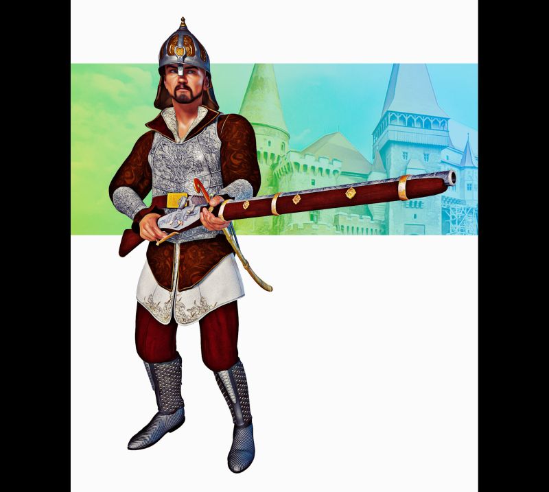 The Sorcerers Guards
Trying to cobble together some guards for my evil sorcerer to sick on his enemies ... and anyone he doesn't like in general, I did mention he was an evil sorcerer. 
Keywords: gun rifle steampunk guard helmet armor