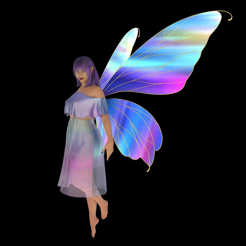 Aurora
I had an idea for a new texture for the wings so here is Faelina's sister Aurora.
