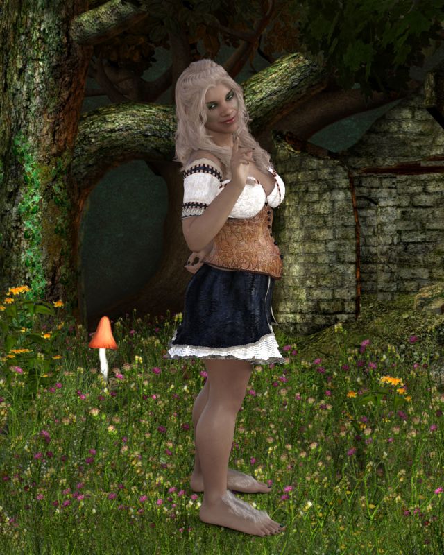 G8F Hobbit 2
Tiffany.  Reworked the foot hair. Fixed the morphs onto 3 dials...  Head, Body and Full.  Will be working on more Makeup, Nails and Lip options.  May even get this package into the Market here.
Keywords: Portrait