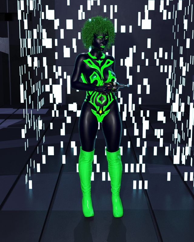 Ilvaria - Guarding the Teleporter
Ilvaria stands guard at the teleporter
Keywords: Dark Elf Maiden