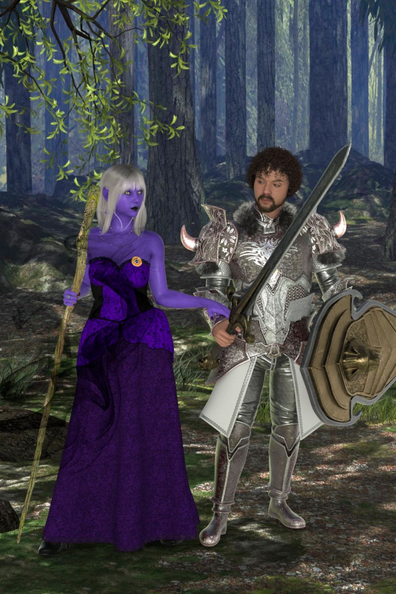 Ilvaria and Gavin
The Dark Elf Enchantress with her husband, Gavin
Keywords: Fantasy