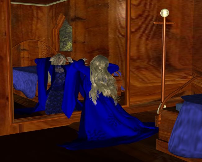 The Robe Pt2
The young Mage Apprentice takes the robe off the rack and puts it on.  Immediately the power of the robe flows into her at a rate that startles her and threatens to consume her.  Desperately she forces her will to try to control the power of the robe but fears that it may be a losing battle.  The struggle goes on for several minutes before she finally gains control over the Robe's power and she collapses to the floor unconscious.
Keywords: Magic