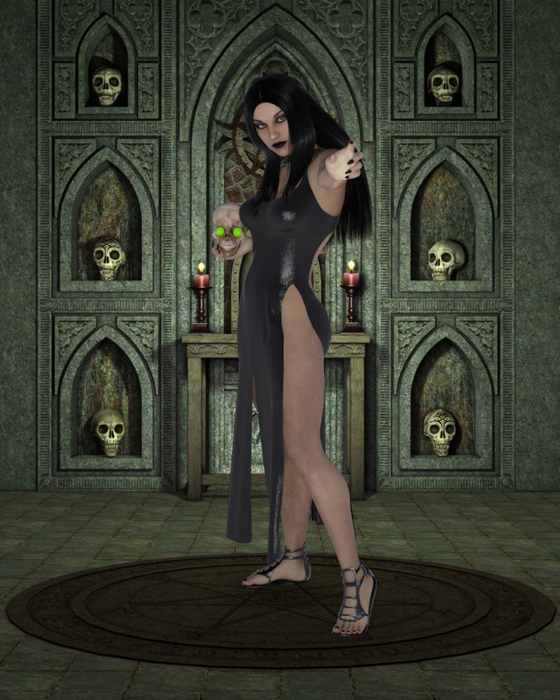 Typhoyd Mary~TOTW 8/24/24
~TOTW 8/24/24~
I still play Everquest and this is a much nicer rendition of a character I created there...  A Necromancer who is a follower of the Disease God Bertoxxulous.  I decided to name her after the historic figure.  Her little pet skull there is Syphillis.  (In game he's a Spectre)
Keywords: Dark Magic TOTW 8/24/24