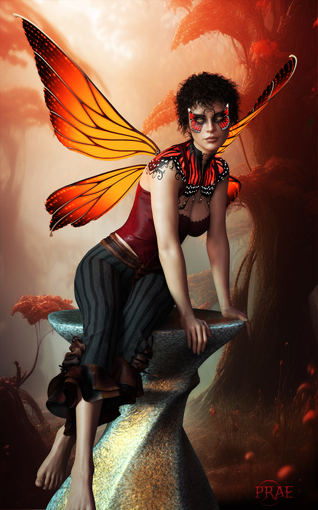 Painted Lady ~ SAOTW Winner 1/7/23
Maddelirium's beautiful Mariposa.
https://www.renderosity.com/rr/mod/bcs/mdd-mariposa-for-g8fv8-iray-only/157679
Keywords: SAOTW 1/7/23