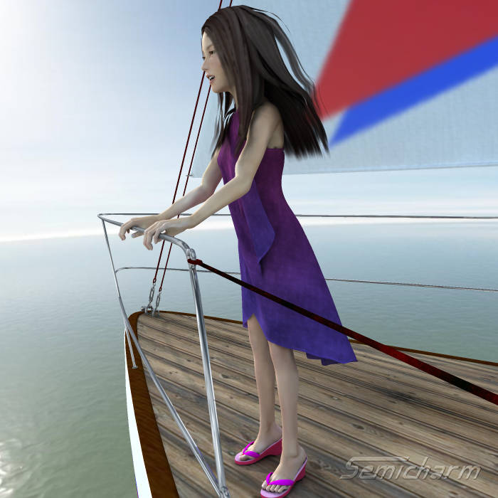 Yoshiko Sailing
Yoshiko sailing into the wind on a summer morning.

<:==================================:>
Miki4
Yoshiko by Semicharm
Pareo 2 by Esha
Kimono Sandals by elleque (refit)
Miki Long Hair by Yanelis3D

Einfache Segelyacht by Mausel
Worldball by 3DCheapskate
Keywords: Miki4 Yoshiko sailing girl