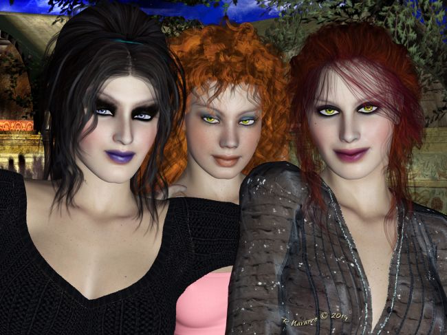 A Telling Picture
Seth received an image from his mother's phone. The text with it said, "MJ home soon." 
There was MaryJane, standing between his Mother and Alba. He stared at it long and hard.
Maybe he didn't know Alba that well, but he could see what was in the eyes of his mother and wife.
That was Mom's "I did my best look" and he could just see MaryJane's index finger pointing to her neck.
She was fairly well expressionless - for MaryJane. 

He could only guess that Alba was still being reticent about forming any attachment with Djinn. 
Ah well, there were plenty of others around, but most of them were one or the other of Djinn's two halves.
Besides, Djinn took off for somewhere this afternoon. Said he was going to to see an old friend. 
He didn't say who his old friend was, but that another old friend had told him to go see this one. 
Whatever that meant! All Seth knew was that he missed MaryJane. 
How soon was soon? How soon is now?  
