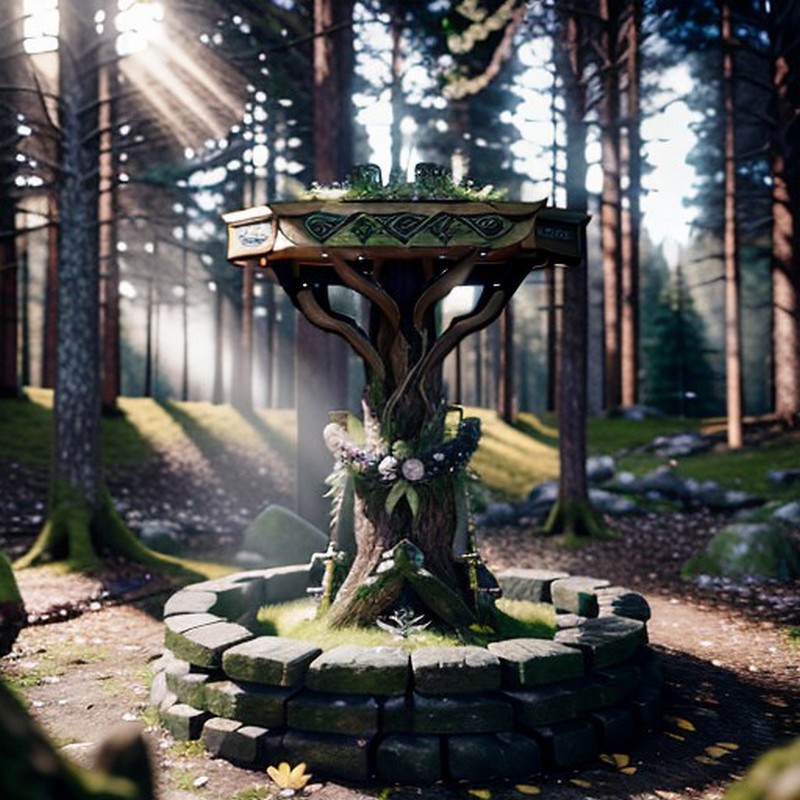 The altar
Somewhere, lost in a not well known part of the forest.

Made with Stable Diffusion
