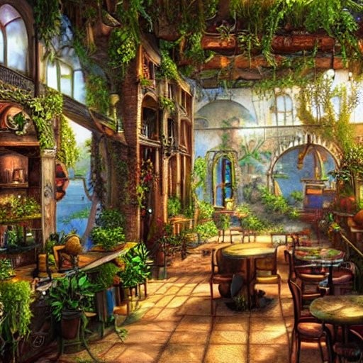 Coffee Shop
I was thinking to play what could be a coffee shop with plants for an AI, while I was writting in our own Coffee Shop few days ago. So here one of the AI propositions. Without people, because realistic or not, they were almost nightmares lol

Made in Stable Diffusion
