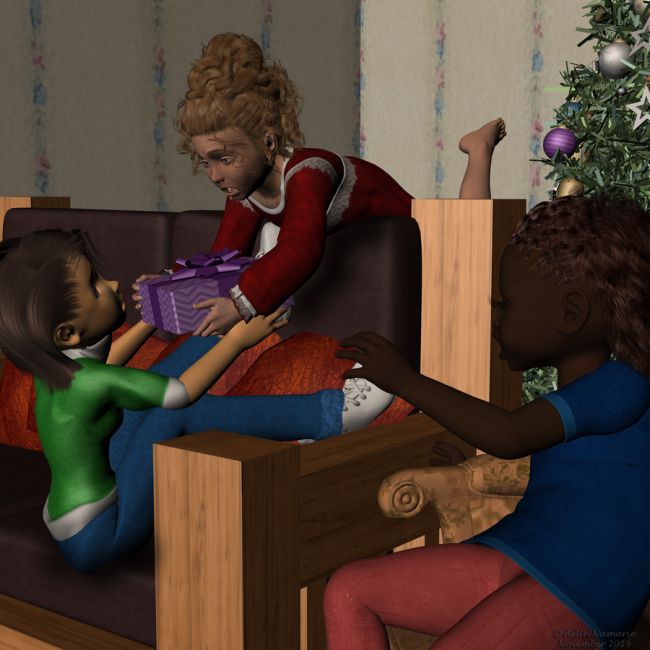 December COTM (end)
Because all conversations have a risk to take an unexpected way!
Thank you to everyone who participated in COTM through the 2 years.

*******
Maddie [no longer available]
Red Riding Hood for Maddie, by Frances Coffill (Daz3d)
Piper K4, by Rendercandy (FRM exclusively)
Bambini Girl Textures, by eblank (FRM exclusively)
Natal Props, by MarciaGomes (AFZ)
