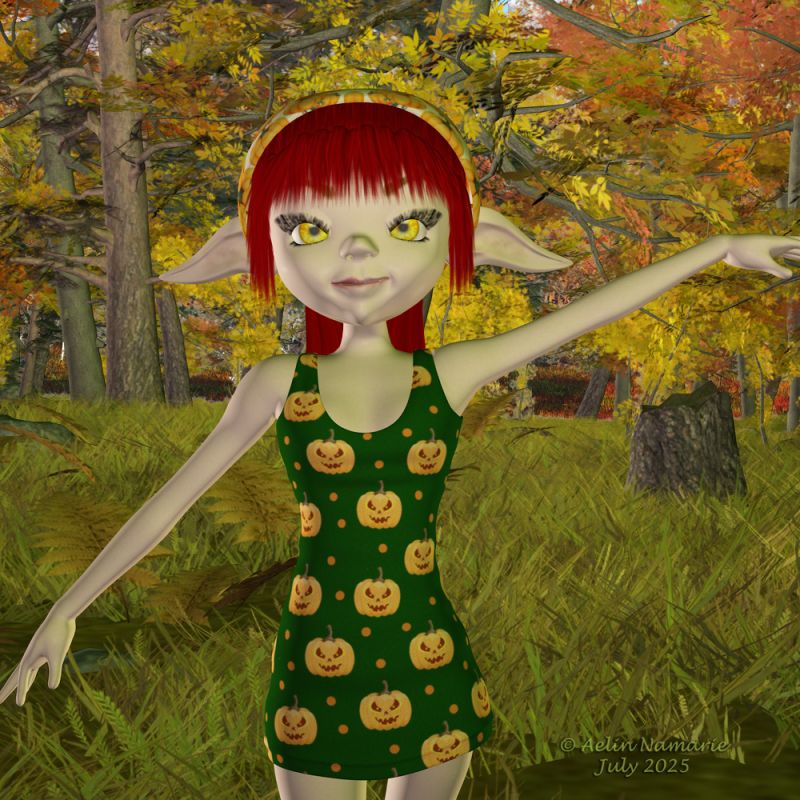 Amity Halloween
Amity deserves some attention, that's why she obtains options for her basic outfit.
She has also 1 skin texture (and 3 faces). Hair and eyes weren't forgotten.

********
Amity, by DragonFly (RMP)
