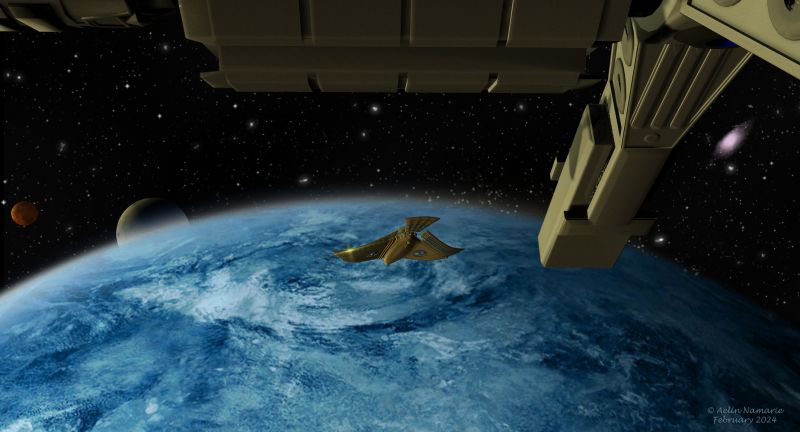 Exploration  --  2nd Place Winner
"Exploration team on the way!"
Members are excited, but also worried because of the latest missions and their developments...

********
Intrepid Explorer Phoenix, by petipet (Daz3d)
Space Cutter, by Noshoba
Le Systeme Solaire, by Anima Gemini
