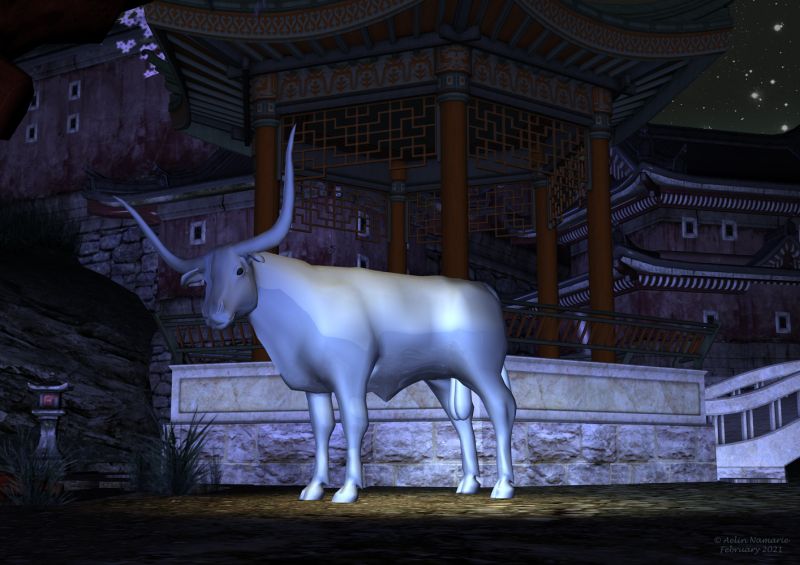 Metallic buff
The new Chinese Year has started.

Bull, by Lyne (on her site)
Cherry Tree Pagoda, by Summoner
Oriental Tranquillity, on Daz3d
