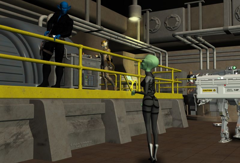 News
"... ost of the vegetation itself turns into natural light when the night comes."
"Speciments, even crystals, died quickly once on our ship. But it appears that peculiar behavior is linked to the rain cycle, that we can't reproduce because of the "corrosive" action of that rain."
"Nothing was found to fight that?"
"No, sir. No suit, no metal can survive for a long time to such a water."
"So any container with it..."
"Would be a threat on board."

********
Alien Dudette, by Simon-3D (RR)
Melody, by RedSpark & Lady Littlefox (Daz3d)
Robot Titan, by petipet (Daz3d)
Vac U Bot, by Coflek Gnorg (RR)
