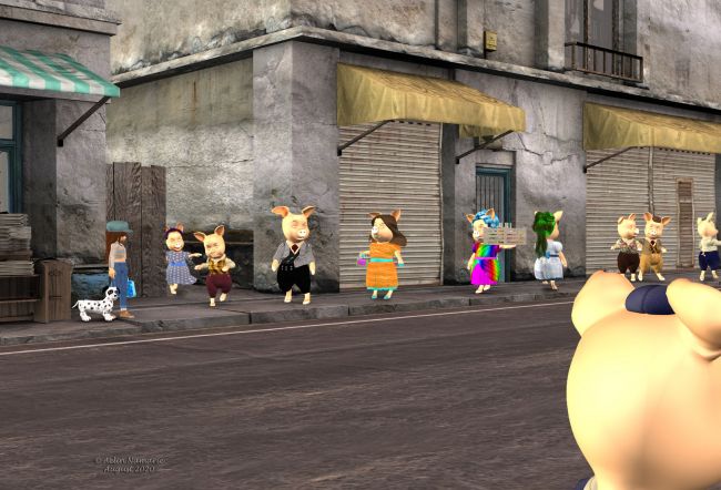 Runtime Town: The Search (9)
It's around one year now since the last time than the 3 brothers showed themselves. Sadie looks for them since weeks, and she has not a clue. Yet, she continues to go in the main pigs' quarter of the town, and made even some friends, specially at the bookstore.
Suddenly, something attracts her look.

Previous part of the story: http://www.thefantasiesattic.net/attic/cpg/displayimage.php?pid=39608

********
My Heroine Sadie, on Daz3d
Poodles and Soxs, on Daz3d
Dawg, on Mostdigitalcreations
Side Street, by SoulessEmpathy (Daz3d)
The 3 Little Pigs, by 3Duniverse (Daz3d)
