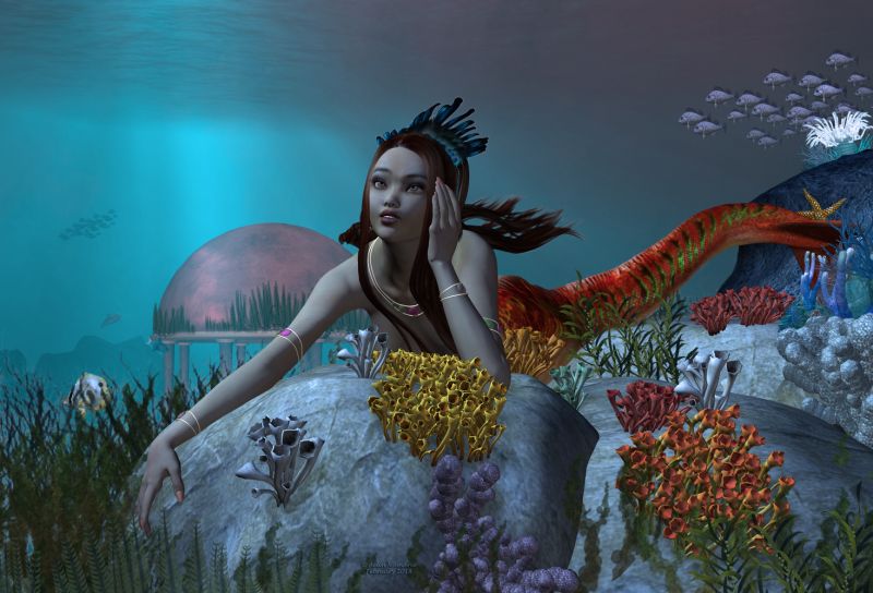 Thinking under seas
Meriel is wondering why some of her sisters want to visit the world up to seas when there is so many to discover in their own kingdom.

Something I forgot to post the last weekend

*******
Paradise Bird Hair (Daz3d)
Frangipani V4, by Sarsa & Thorne (Daz3d)
Seafolk mertails and fins for V4 and A4, by Arki (Daz3d)
Doarte’s Seascapes II, by doarte (RMP)
Heart Temple, by Aelin Namarie (FRM exclusively)
