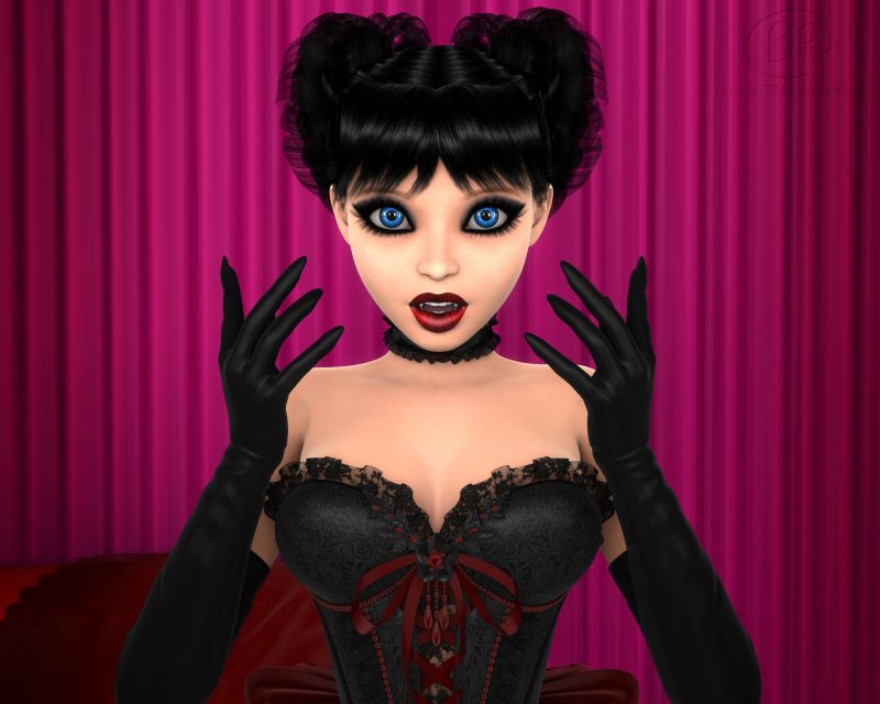 Vampire Valentines Kisses
Finished this about a week ago. This is one half of a light/dark Valentine concept that I started at the end of January. After setting it aside for a while, Chloe asked for a Valentines commission. Since she was already slated for the Dark Valentine, she was free of charge.
