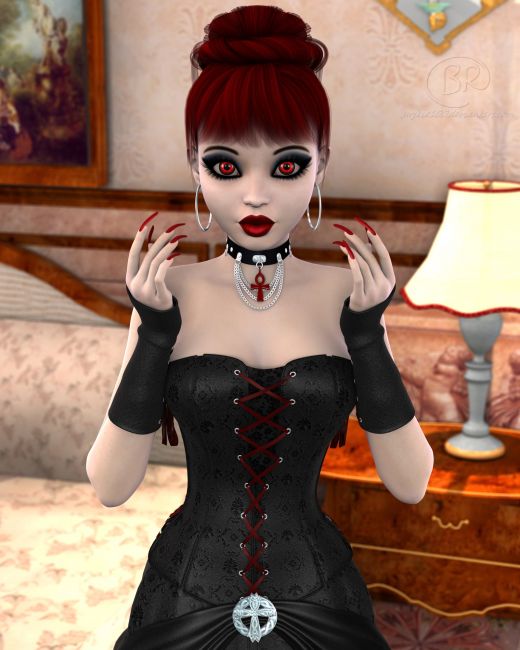 Come To Me Now
I completed a lot of Halloween renders recently. I don't want to be spammy. A commission came in when I posted the duo of Julieann and Tabitha together, and Chloe wanted to be a part of the Sisterhood of Blood. This one, out of the three, is my favorite 🖤
