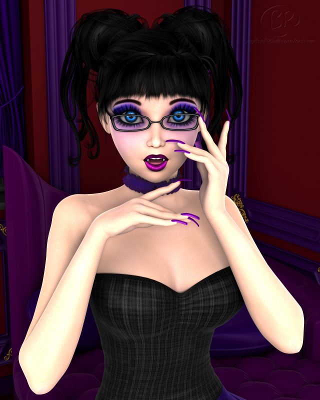 Enchantment
The Kitty Faye commission took a long time, so in between pauses I took the character and gave her a dark look. Client loved it, and I ran off a series and called her Dark Kitty <3
