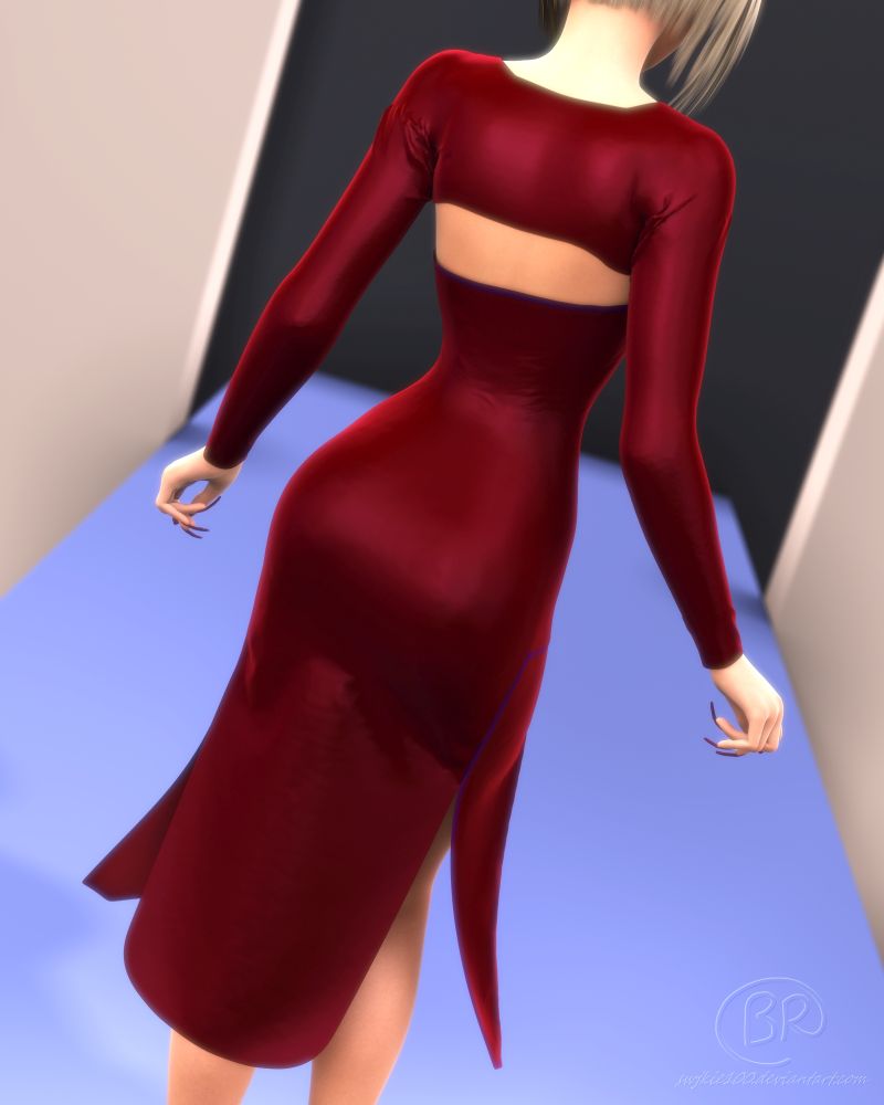 Red On The Runway 2
The back view of the dress I designed for the contest I mentioned previously
