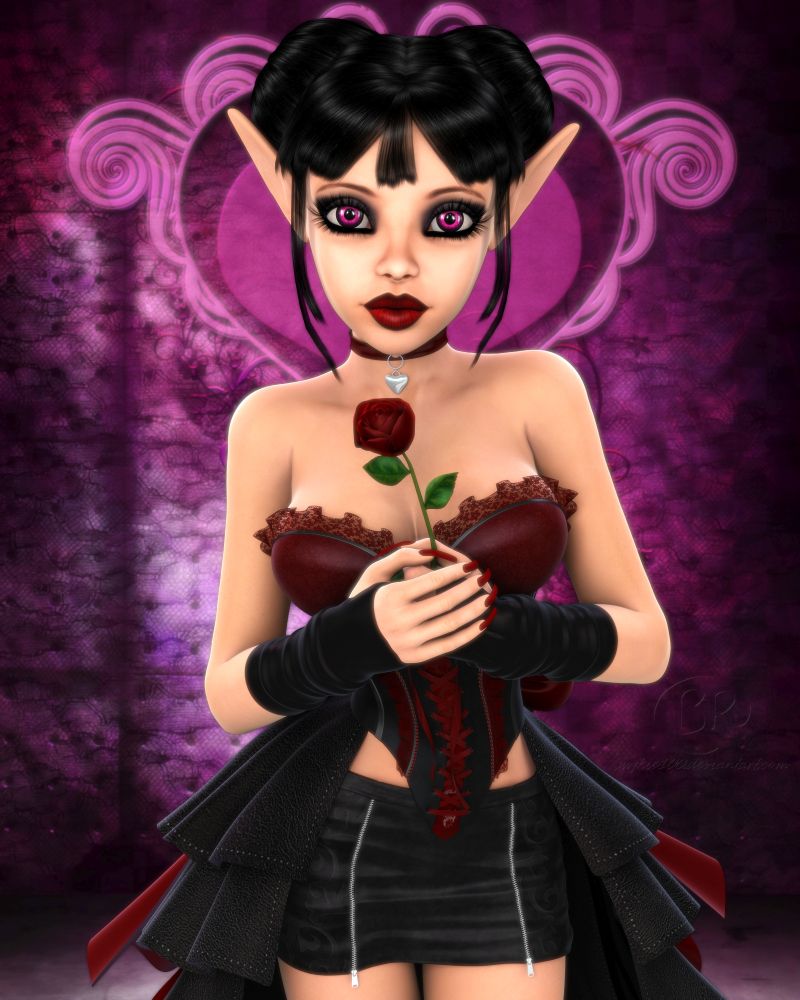 The Rose
For mom, who passed away on Valentine's Day. I printed enough of this render to leave with mom's siblings and anyone else who wanted one. Felicia is my main Muse and she wanted to be a part of the memorial.
