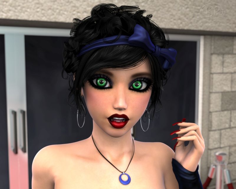 Jade Eyes
Sabrina, the new girl. I first created her a little over a year ago during a roleplay session. Back then her name was Jane. Two weeks ago, I refined her and rendered a series.
