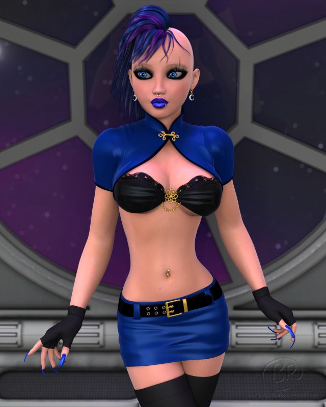 Punk Reflection
Luna looks amazing no matter what she wears, where she is, or what she's doing. I imagine she's reflecting on how far she's come, or who she's met on her journey. Or maybe she's just thinking about that yummy bantha burger in the local space diner.....
