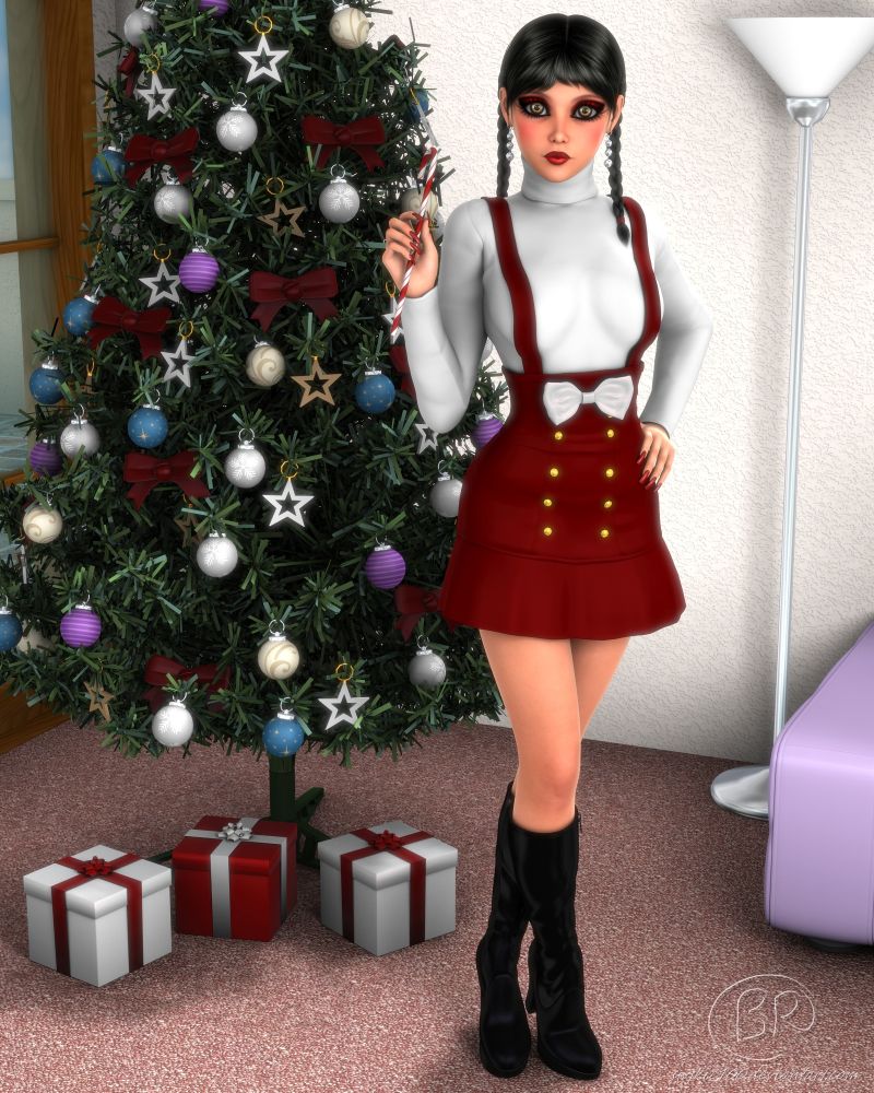 Christmas Nyssa~TOTW Winner Wk of 12/23/23
TOTW WINNER
Space Vampire Nyssa in a traditional christmas outfit
Keywords: TOTW WINNER
