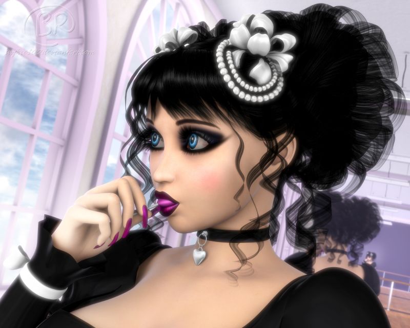Goth Glow
Goth Tabitha, rendered in late February
