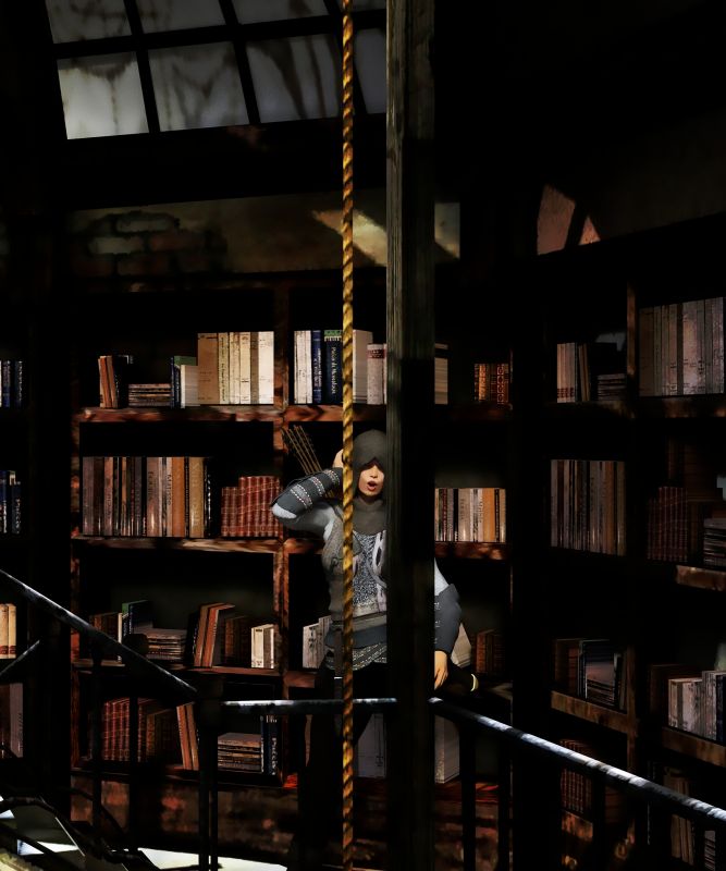 5th Place Winner~Library Dilemma
Here is Sumoners free Library Corner. Nice model but there is only half of the room and it is a bit unfinished and can't be used to insert it in some other scene. But as a vignette it works great. 
Keywords: Rogue