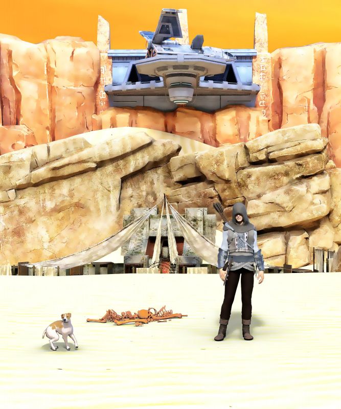 Near Arena
This time with some story, hopefuly. Lorez skeleton bundle was updated recently for Iray and with new promo art. There is one skeleton there beside lorez Jack Ruussel dog. I also have updated his spider for DS, somehow there are only exe files there for DS and rar-ed  for PS that I have installed before that are harder to use... Also returned arena to default and attached Summoners Space Center to it.
Keywords: Arena Rogue