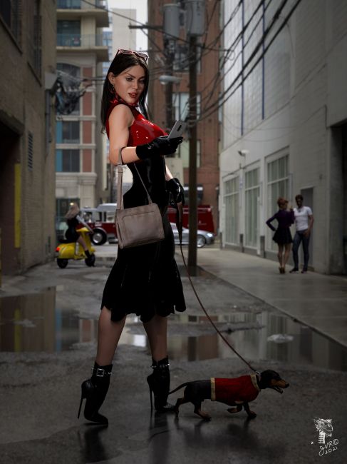Dog Walker
A girl walking her dog.
Keywords: DazStudio414 Genesisis8Female Daschhund highheels latex urban