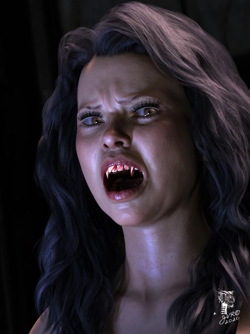 Yum !
BOOoo

SAOTW ~ 03/21/20
Keywords: daz studio iray genesis 8 female dramatic lighting vampire blood fangs SAOTW ~ 03/21/20