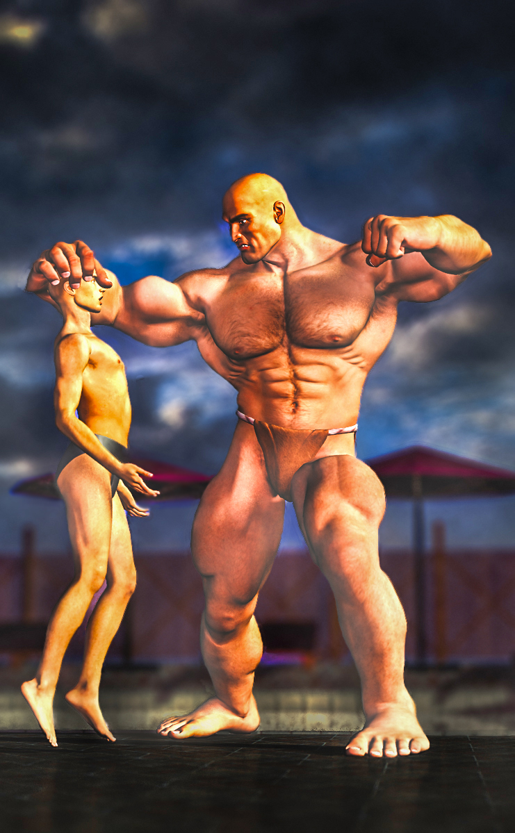 Leave My Girlfriend Alone
That is going to hurt.

(Blast from the Past Michael 3 and Freak 1.)
I don't use Millenium Figures to often nowadays, since they take a lot of postwork to get a good image.  Not to many pose file for them and takes time to set up figures so they have a fluid look to the pose.
  
Keywords: Michael-3 Freak-1 Fight fight pool scene stormy