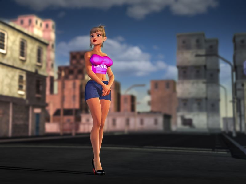 A Twilight Zone Moment (Where is eveyone)
After waking from a nap our little wonderer notices that everyone in town has vanished and she is the only one there.  
Keywords: Twilight Zone vanished Girl 6 woman town empty  