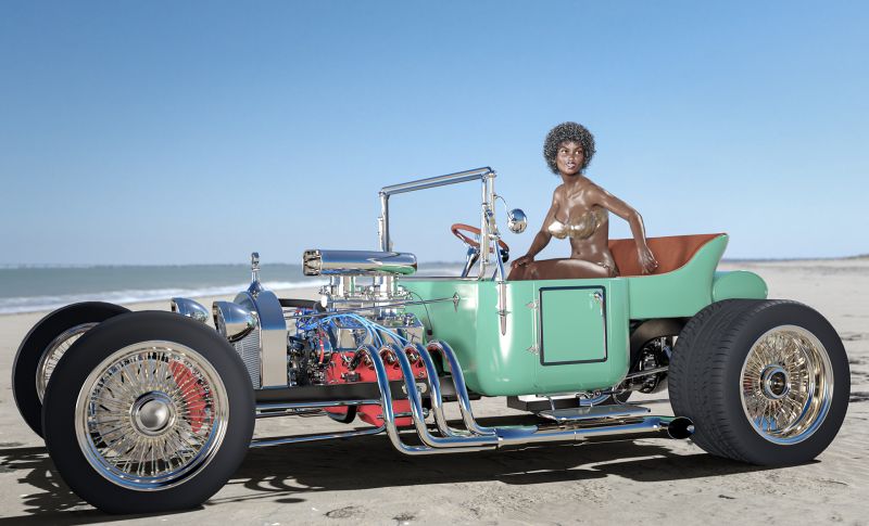 Cleopatra and Her Royal Chariot 
We see that Cleopatra is enjoying the view at the Beach. 
Keywords: Cleopatra Chariot Royal Beach