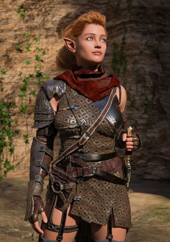 Elf
~TOTW Winner Wk of 11/12/22~
Elf in deep thought. 
Keywords: TOTW Winner 11/12/22 Elf Armor Portrait