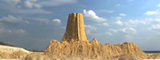 Large Plateau
Now that I have a better computer with more memory I am using HDRI with Bryce renders.  Also this render has been done in premium mode using DOF.  Will be exploring more with this, since I like using Bryce in creating background for rendering in other programs by placing render picture on a plane and placing it in the back of main object to be render.  
Keywords: Bryce landscape HDRI